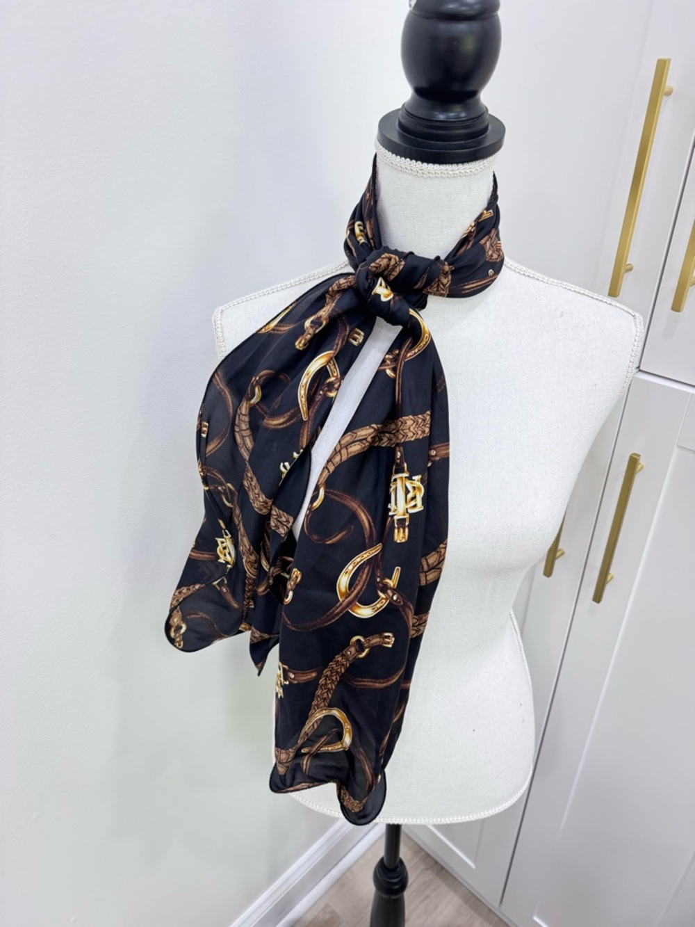 Lauren Ralph Lauren Equestrian Scarf cute classic design - Picture 3 of 5